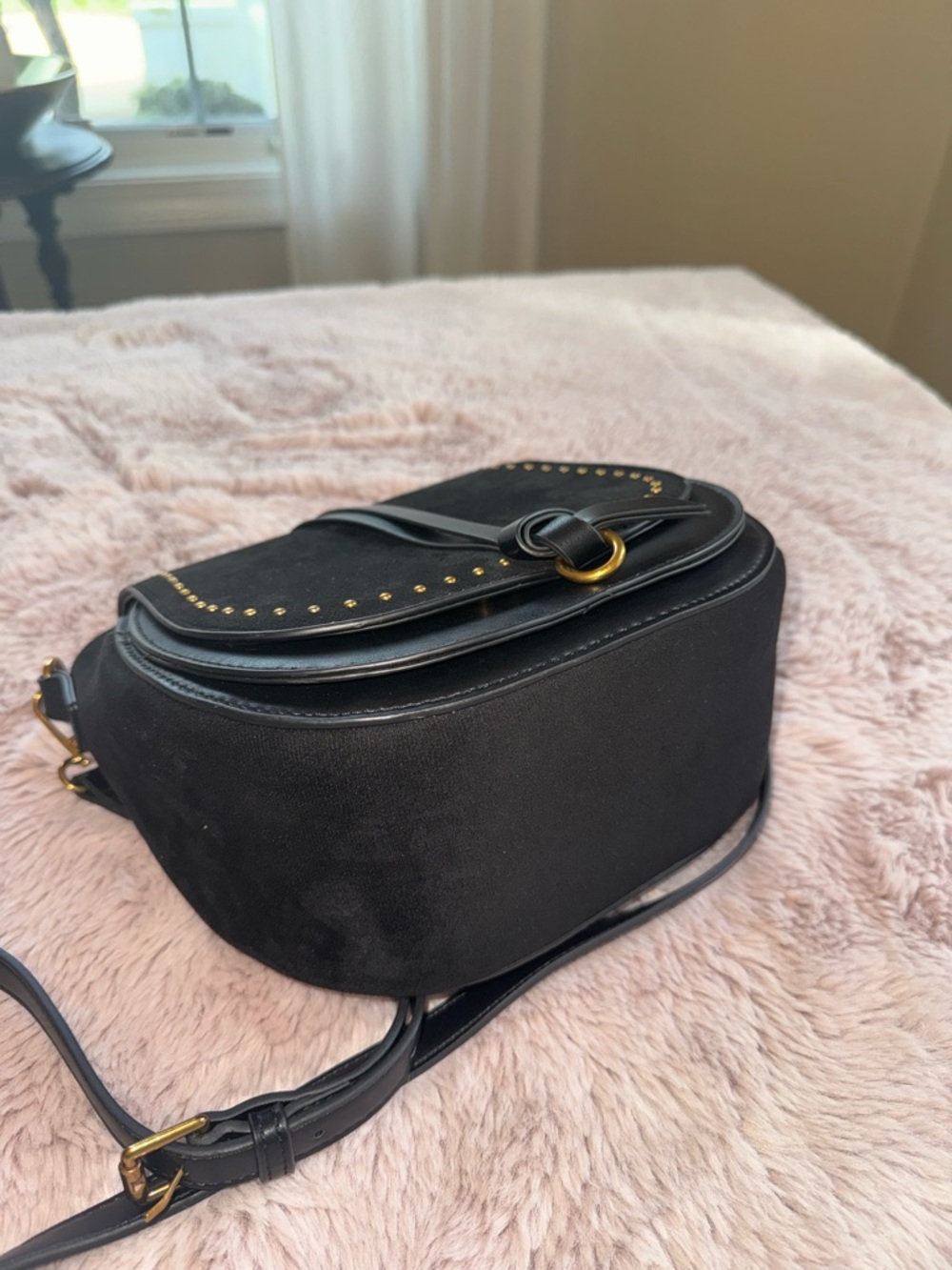 Rachel Zoe Studded Saddle Crossbody Bag - Picture 7 of 8
